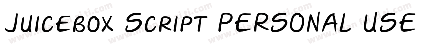 Juicebox Script PERSONAL USE Regul字体转换